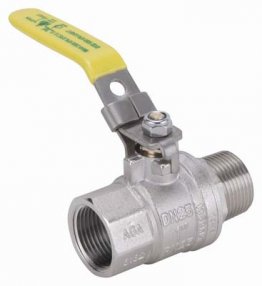 AGA Approved Brass Ball Valve M x F Lockable